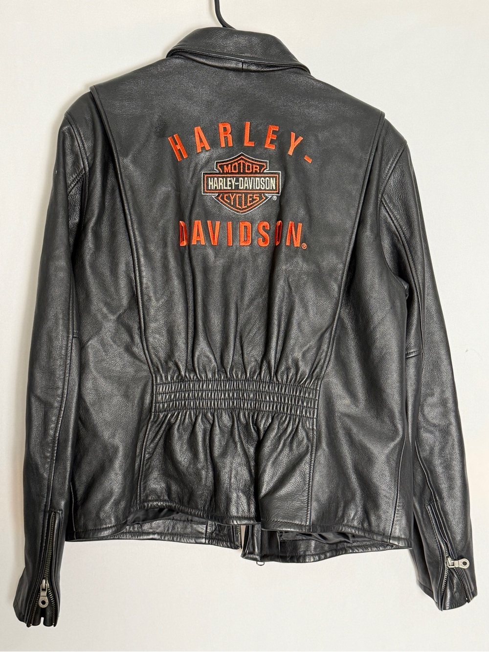 Harley-Davidson Pathway Embroidered Black Leather Jacket XL